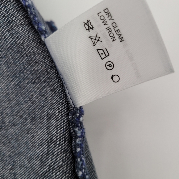 Etcetera Denim Blue Strip Retro Skirt Knee Length - Picture 8 of 15